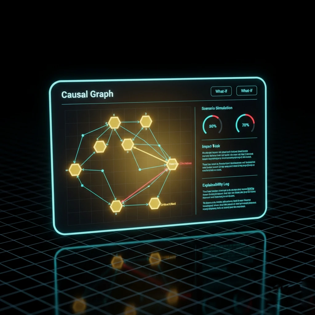 Causal Graph interface for root-cause discovery and counterfactual testing