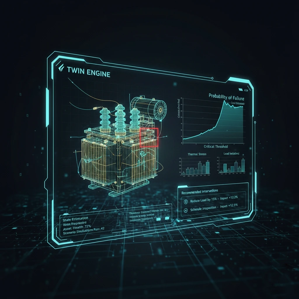 Interface of the Twin Engine displaying topology-aware and physics-informed models