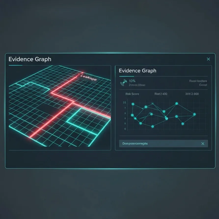 Visual representation of loss reduction and leak detection workflows
