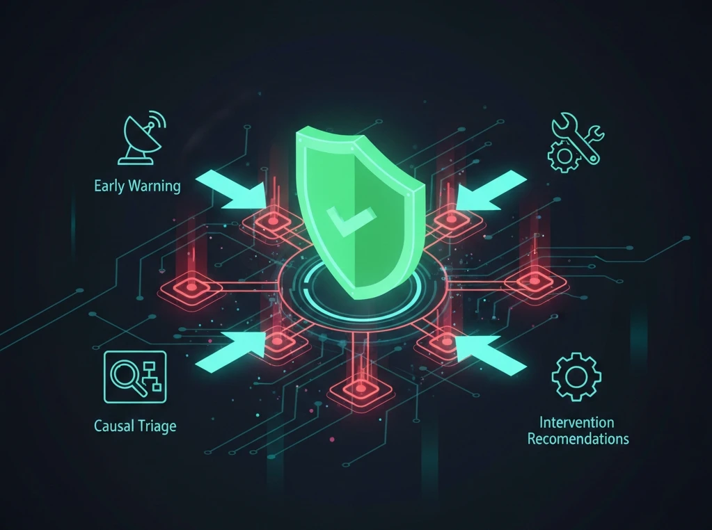 GridBrain Outage Prevention Dashboard showing predictive risk analysis and switching recommendations