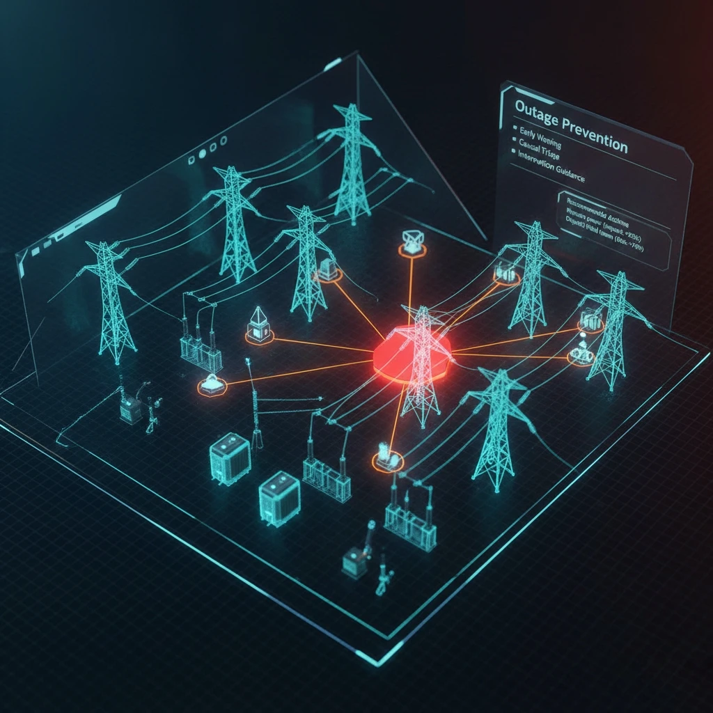 Visual representation of outage prevention and early warning systems