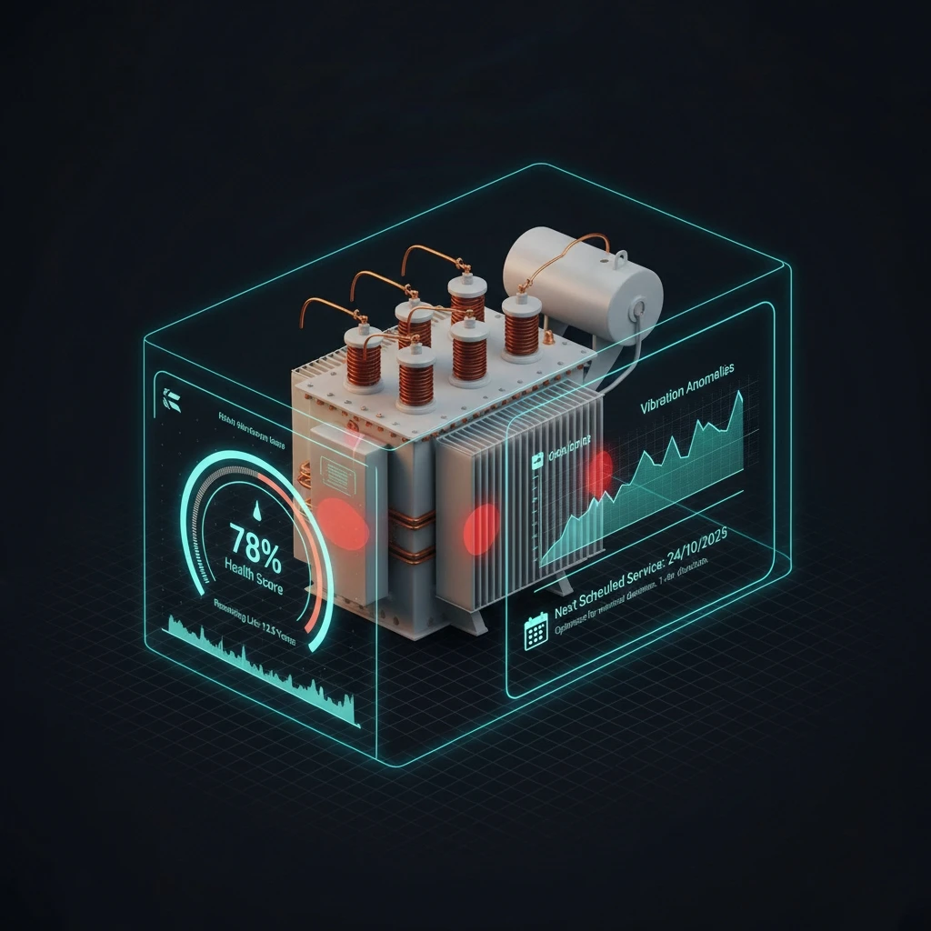 Visual representation of predictive maintenance and asset health scoring